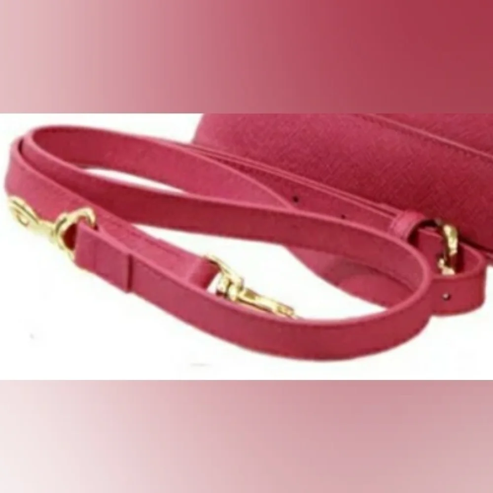 Samantha Thavasa Pink Handbag purse with handles & strap gold lock & keys EUC - Picture 16 of 16